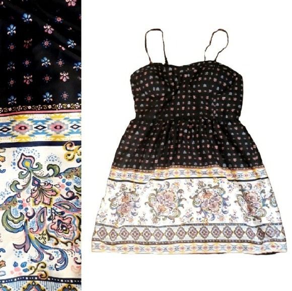 It's Pink Dresses & Skirts - It's Pink Boho Floral Print Sundress - Size Large Black Paisley Mini Dress